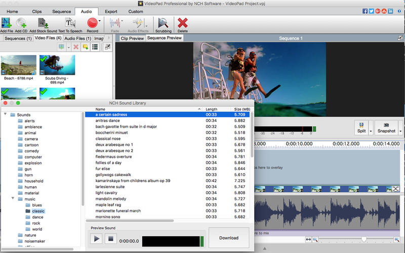 VideoPad Professional 11.69 for Mac|Mac版下载 | 视频编辑软件