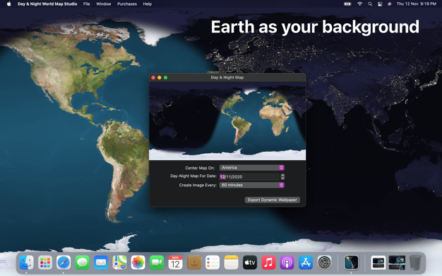 Day & Night World Map Studi鈥猳鈥 1.1.6 for Mac|Mac版下载 | 日夜动态壁纸