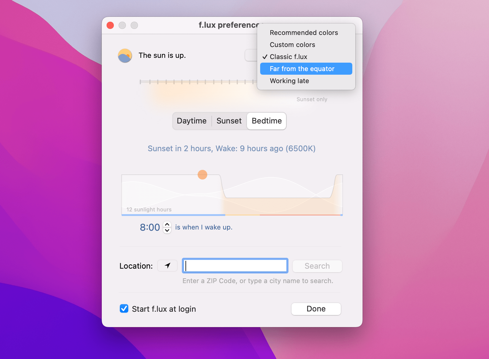 F.lux 41.5 for Mac|Mac版下载 | 显示器自动颜色调整