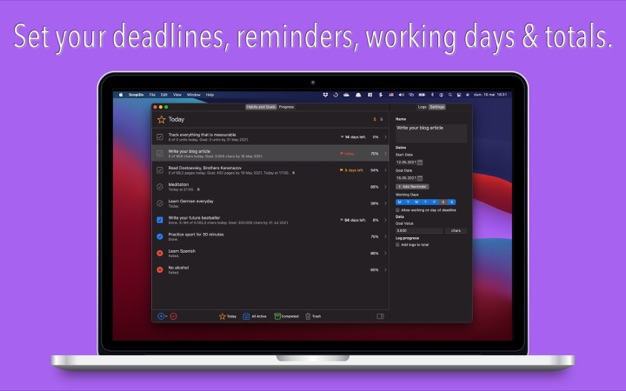 ScopiDo: Goal & Habit Tracker 1.4 for Mac|Mac版下载 | 任务跟踪