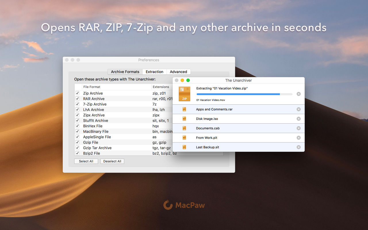 The Unarchiver 4.3.5 for Mac|Mac版下载 | 压缩解压软件