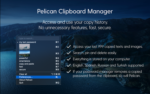Pelican - Clipboard Manager 1.2.0 for Mac|Mac版下载 | 剪贴板管理器
