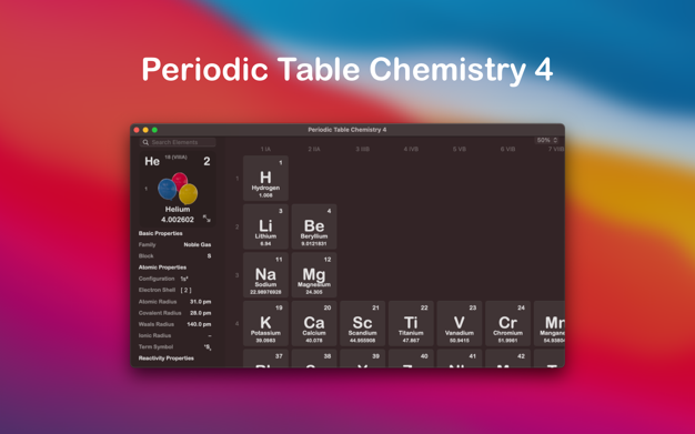神奇的化学元素 元素周期表 化学 4 Si 4.2.22 for Mac|Mac版下载 | Periodic Table Chemistry 4 Si
