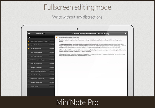 MiniNote Pro 5.91 for Mac|Mac版下载 | 笔记本
