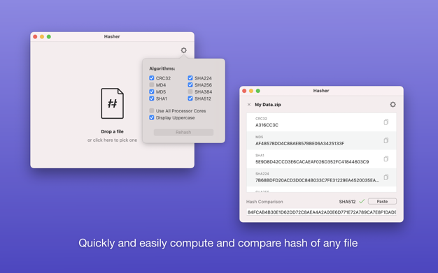 Hasher 1.4 for Mac|Mac版下载 | 哈希生成和比较