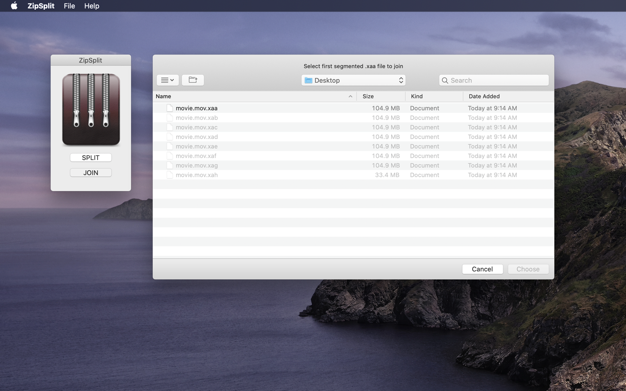 zipsplit 2.4 for Mac|Mac版下载 | 文件分割工具