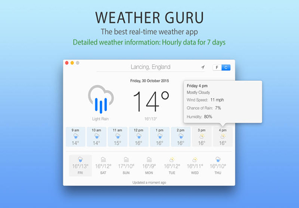 Weather Guru 2.5.2 for Mac|Mac版下载 | 天气应用