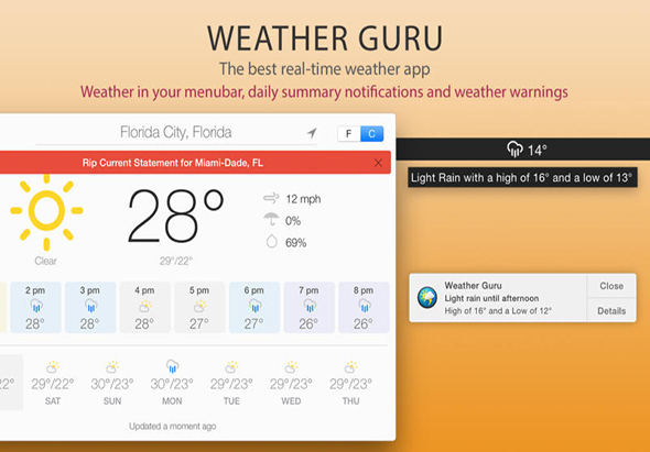 Weather Guru 2.5.2 for Mac|Mac版下载 | 天气应用