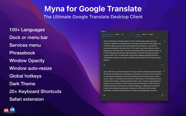 Myna for Google Translate 2.3 for Mac|Mac版下载 | 翻译工具