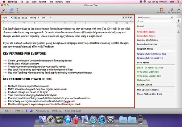 TextSoap 8.6.3 for Mac|Mac版下载 | 快速清除文本格式