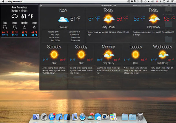 天气HD - 动态壁纸和屏保 5.1.11 for Mac|Mac版下载 | Living Weather HD