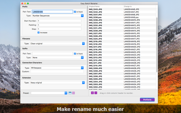 Easy Batch Rename 1.0 for Mac|Mac版下载 | 批量文件重命名工具