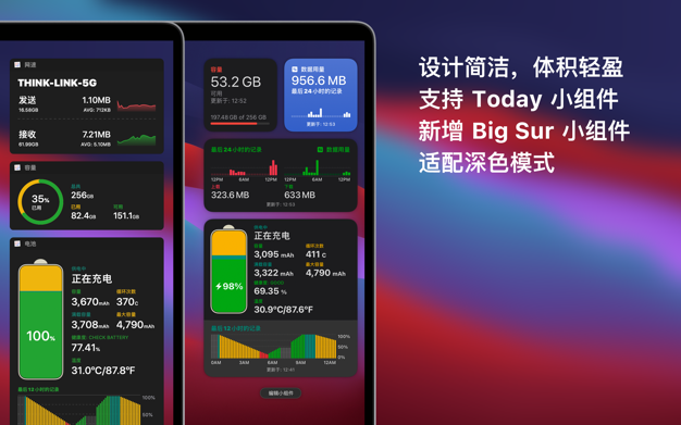 网速 & 电池 12.4.2 for Mac|Mac版下载 | 实时网速和电池健康显示