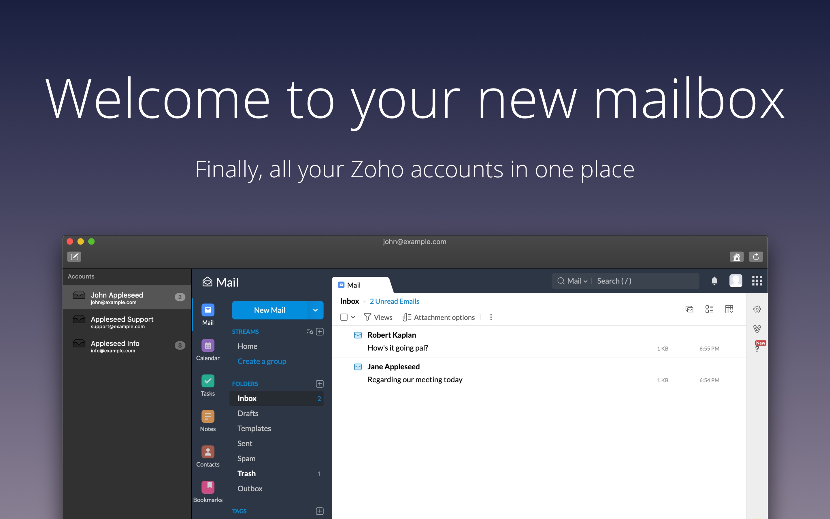 Mailbox for Zoho 1.0.2 for Mac|Mac版下载 | Zoho邮箱Mac客户端