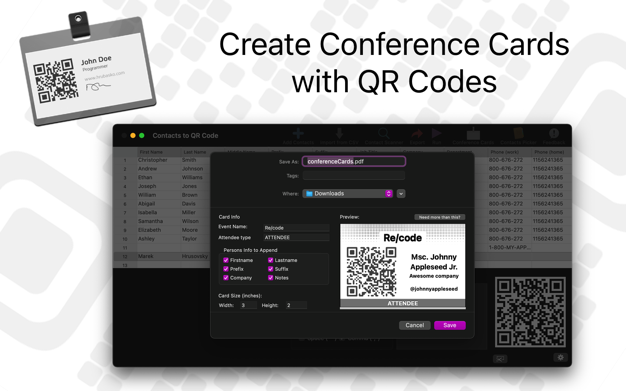 Contacts to QR Code鈥猻 1.6.1 for Mac|Mac版下载 | 为联系人创建二维码