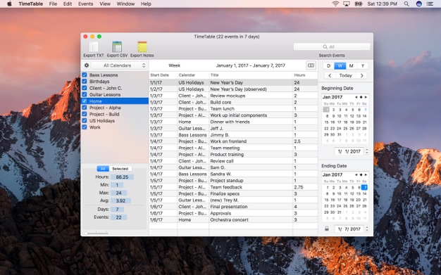 TimeTable 鈥? 3.4.2 for Mac|Mac版下载 | 时间跟踪软件