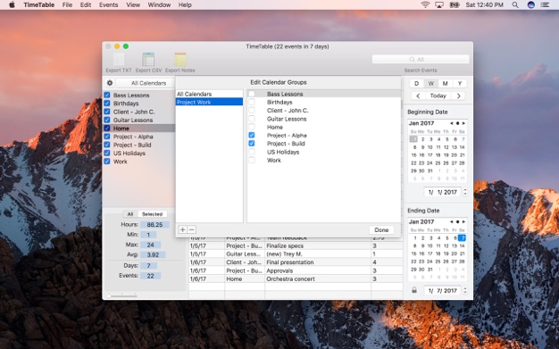 TimeTable 鈥? 3.4.2 for Mac|Mac版下载 | 时间跟踪软件