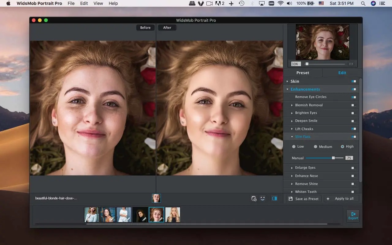 WidsMob Portrait Pro 2.4 for Mac|Mac版下载 | 摄影修图磨皮