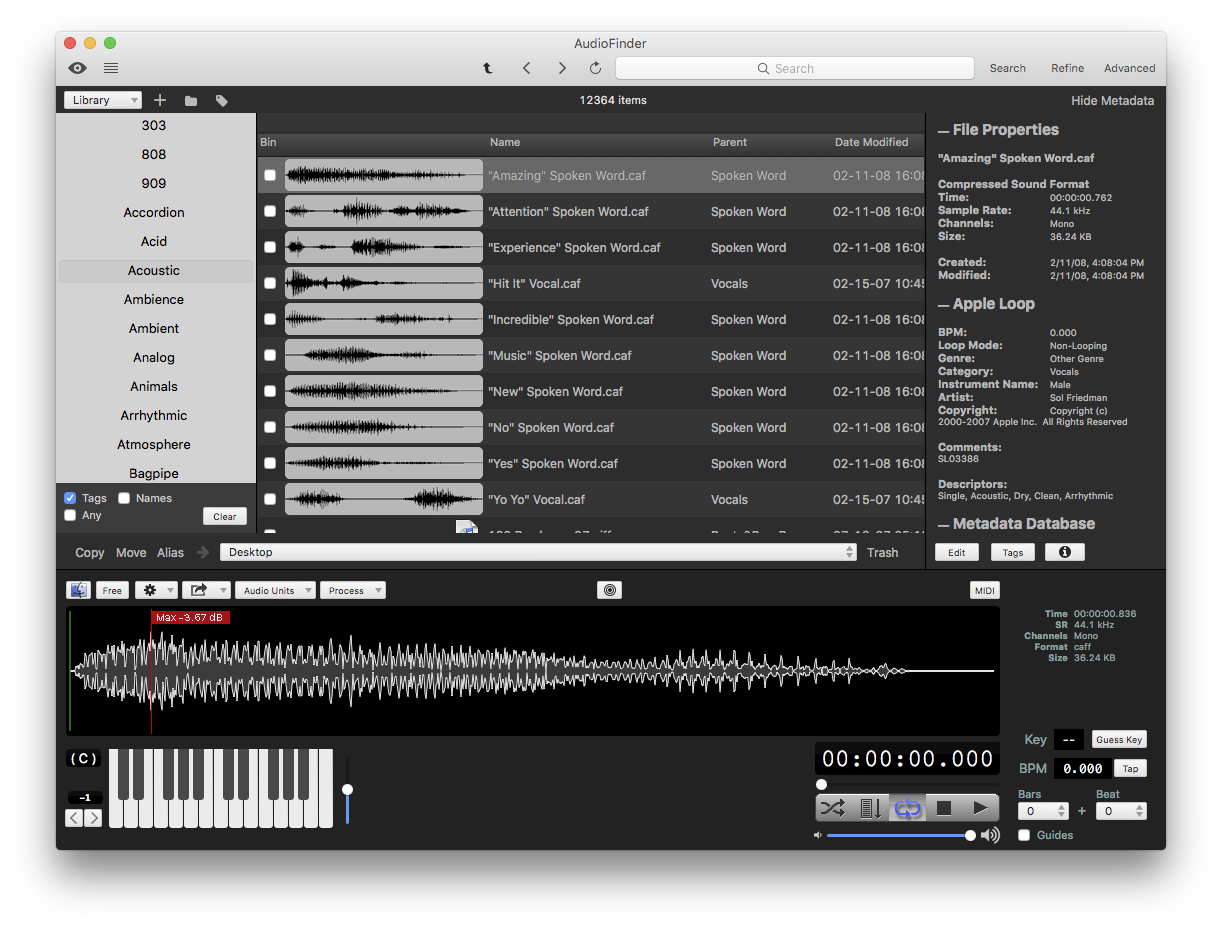 AudioFinder 6.0.6 for Mac|Mac版下载 | 音频管理软件