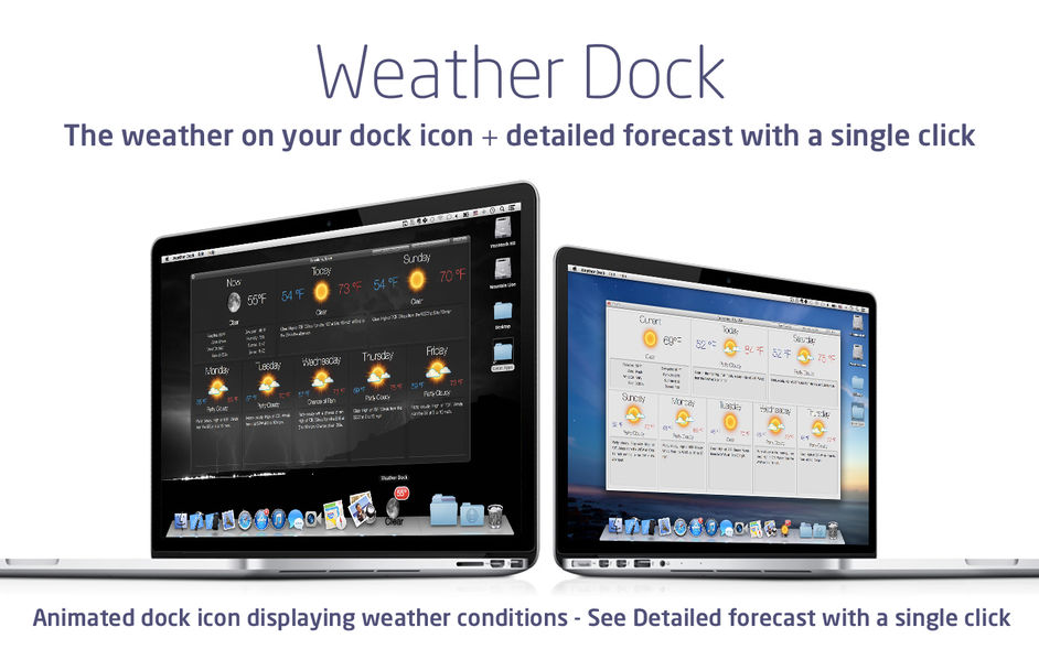 Weather Dock 5.2.1 for Mac|Mac版下载 | 准确的天气预报与动态Dock图标