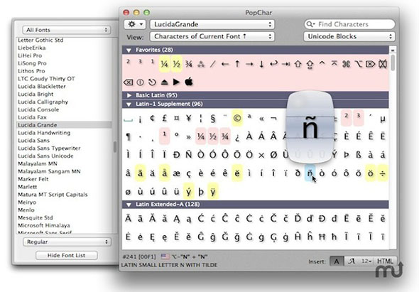 PopChar 9.1 for Mac|Mac版下载 | 在文本里插入特殊字符