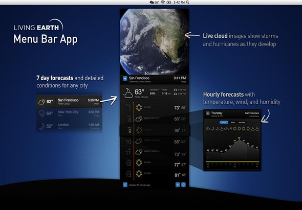Living Earth 1.29 for Mac|Mac版下载 | 世界时钟和天气