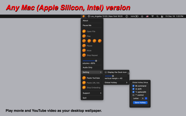 desktopCinema 3.30 for Mac|Mac版下载 | 将视频做为动态壁纸