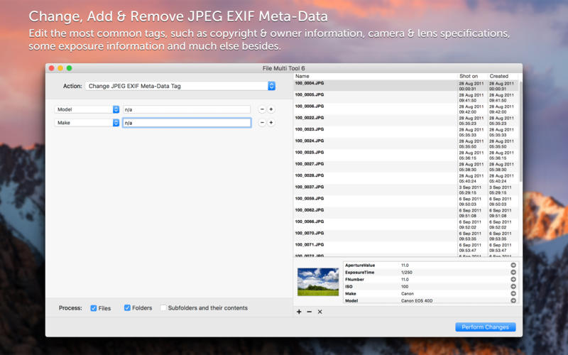 File Multi Tool 6 6.24 for Mac|Mac版下载 | 批量修改文件元数据信息