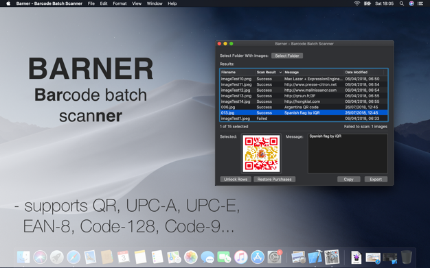 Barner - Barcode Batch Scanner 1.4.7 for Mac|Mac版下载 | 批量扫描条形码