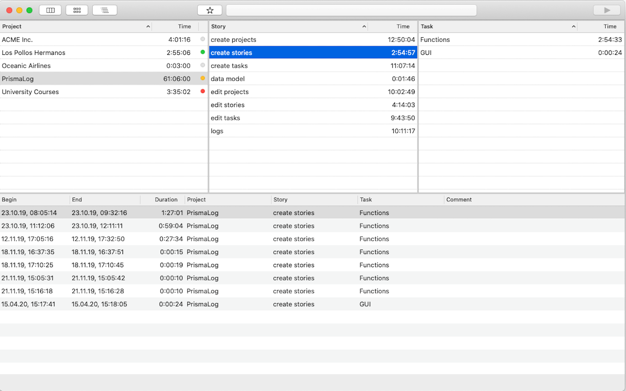 PrismaLog 1.4 for Mac|Mac版下载 | 时间跟踪软件