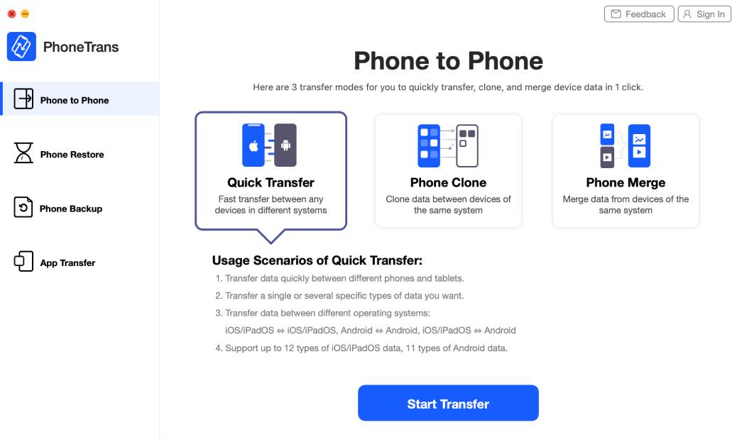 PhoneTrans 5.1.0 for Mac|Mac版下载 | 手机数据备份工具