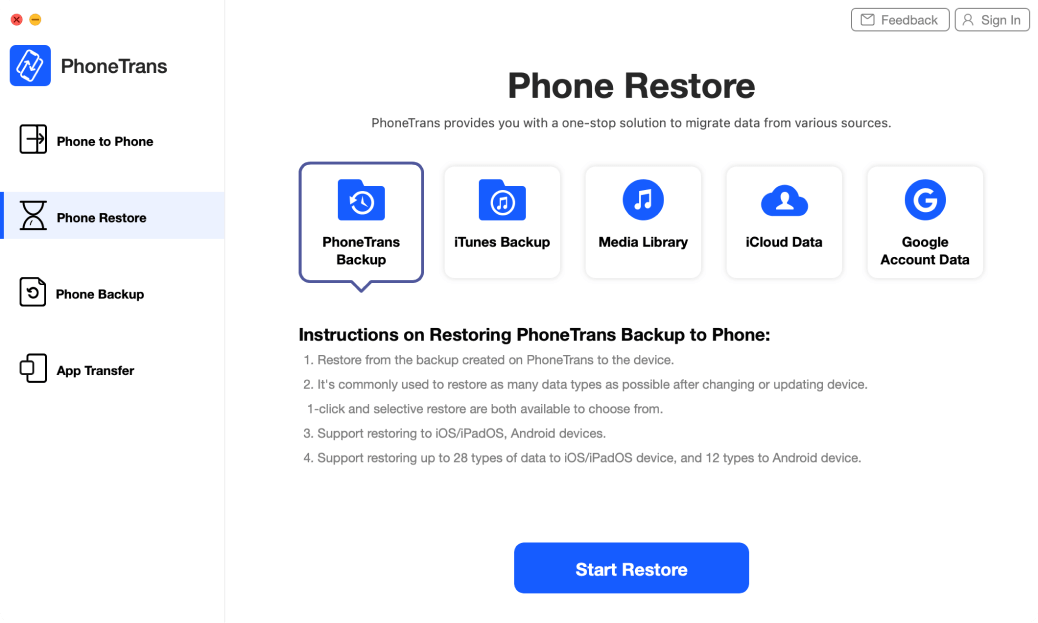 PhoneTrans 5.1.0 for Mac|Mac版下载 | 手机数据备份工具