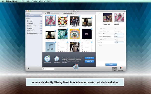 Wondershare TidyMyMusic 3.0.2.1 for Mac|Mac版下载 | 一键清理iTunes音乐库