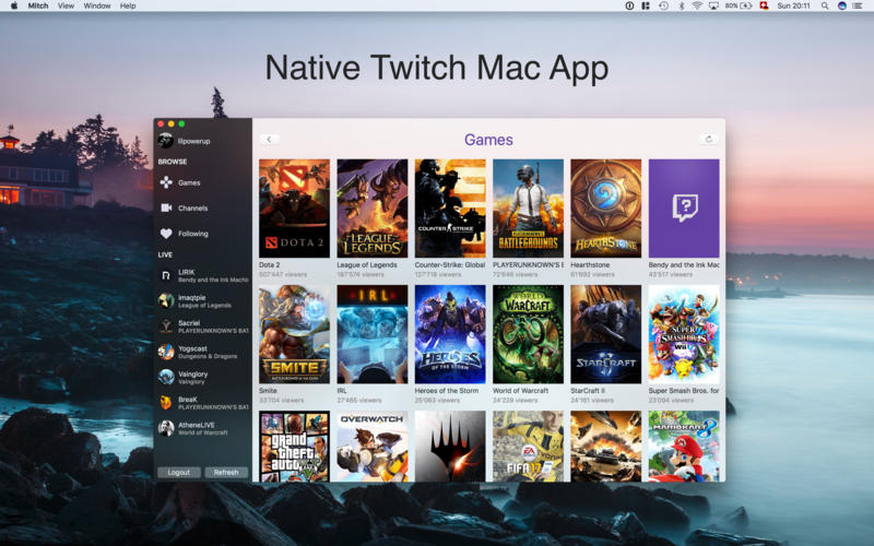 Mitch for Twitch 1.8.1 for Mac|Mac版下载 | Twitch客户端工具