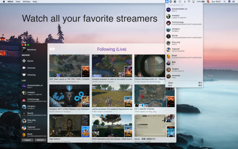 Mitch for Twitch 1.8.1 for Mac|Mac版下载 | Twitch客户端工具