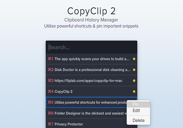 CopyClip 2 2.9.98 for Mac|Mac版下载 | 剪贴簿管理器