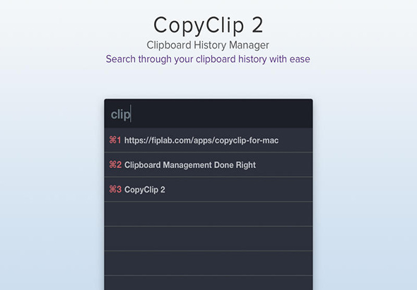 CopyClip 2 2.9.98 for Mac|Mac版下载 | 剪贴簿管理器