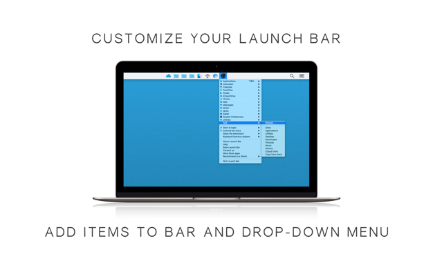 Launch Bar 1.0.4 for Mac|Mac版下载 | 从菜单栏启动应用程序