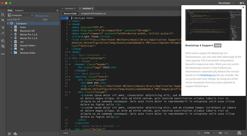 Adobe Dreamweaver 2020 20.2 for Mac|Mac版下载 | Dw 网页设计软件