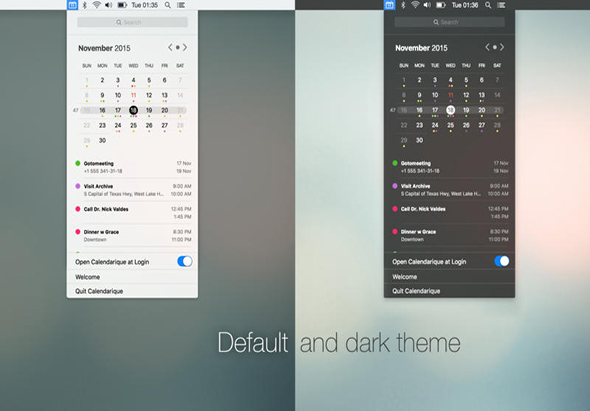 Calendarique 4.1 for Mac|Mac版下载 | 状态栏的日历小插件