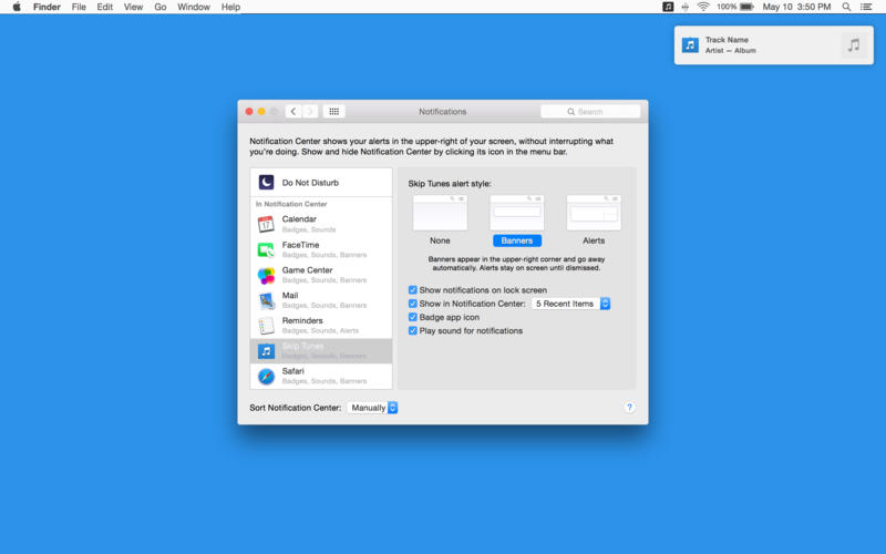 Skip Tunes 3.3.1 for Mac|Mac版下载 | 从菜单栏控制iTunes
