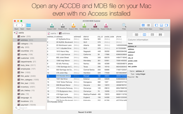 ACCDB MDB Explorer 2.4.7 for Mac|Mac版下载 | 数据库查看浏览工具