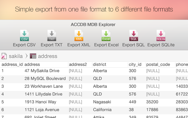 ACCDB MDB Explorer 2.4.7 for Mac|Mac版下载 | 数据库查看浏览工具