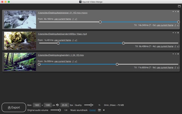 liquivid Video Merge 1.4.1 for Mac|Mac版下载 | 视频合并工具