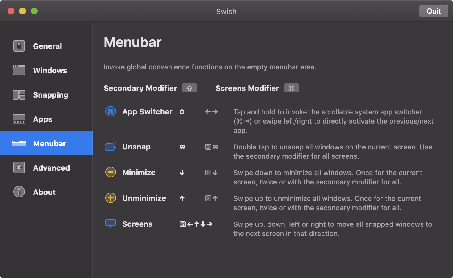 Swish 1.4 for Mac|Mac版下载 | 手势控制增强工具