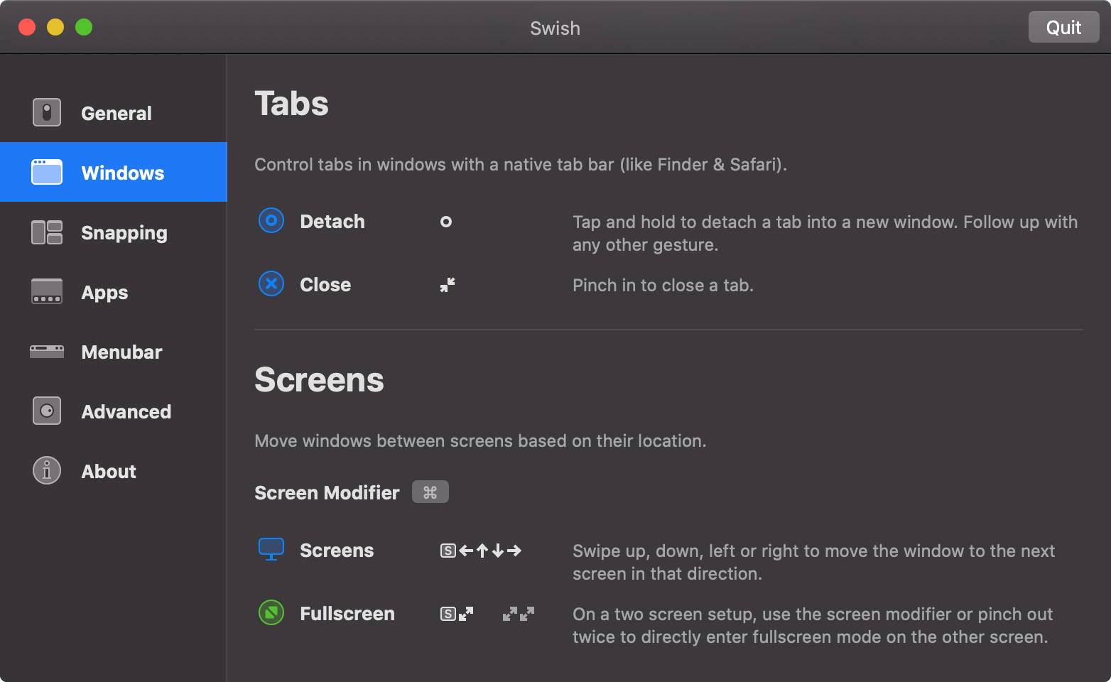 Swish 1.4 for Mac|Mac版下载 | 手势控制增强工具