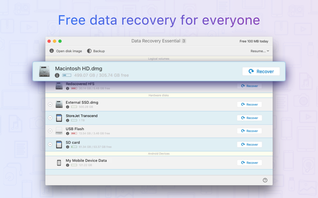 Data Recovery Essential 3.8 for Mac|Mac版下载 | 数据恢复软件