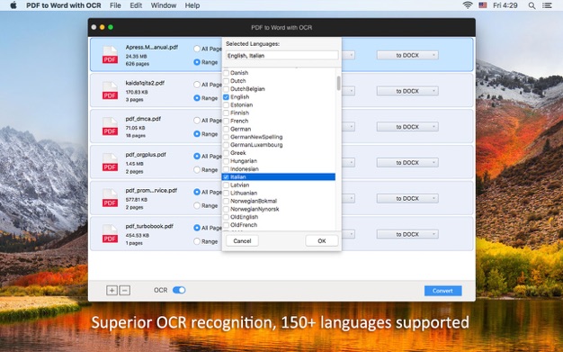 Enolsoft PDF to Word with OCR 6.8.0 for Mac|Mac版下载 | PDF格式转换及OCR文字识别