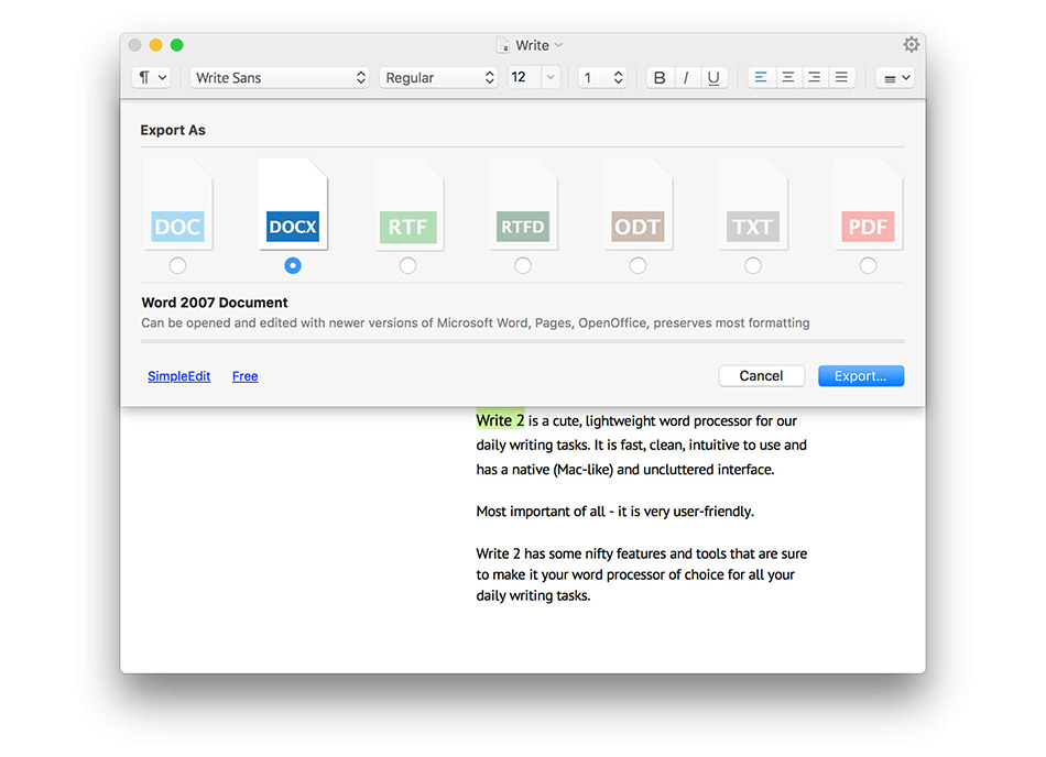 Write 2.6 for Mac|Mac版下载 | 文本编辑器