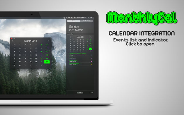 MonthlyCal 1.5.4 for Mac|Mac版下载 | 精美日历小部件